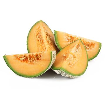 fresh melon on white background