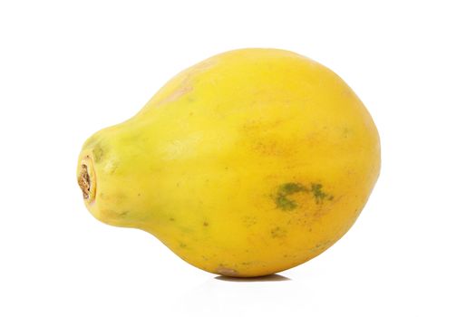 fresh papaya on white background