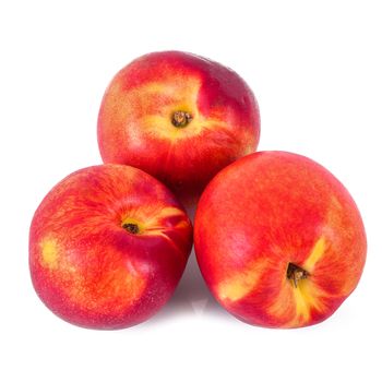 fresh peaches collage on white background