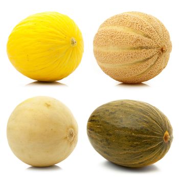fresh melon on white background
