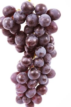 Bunch of grapes on white background