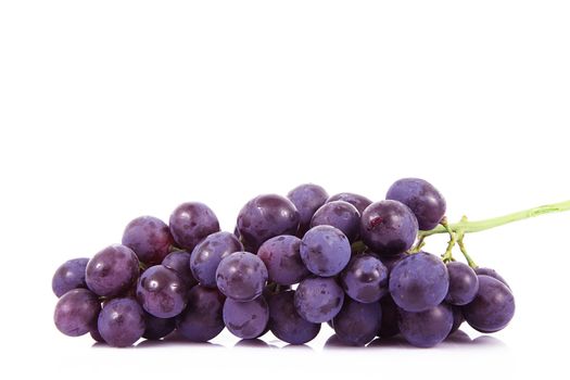 Bunch of grapes on white background