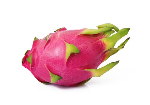 fresh red pitaya on white background