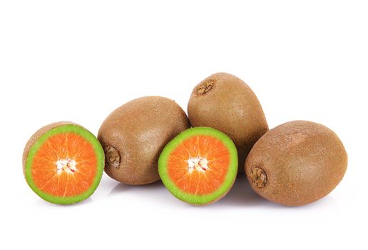 strange ibrid fruit orange-kiwi