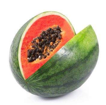 strange ibrid fruit watermelon-papaya