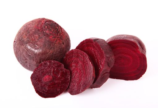 fresh red beet on dark background