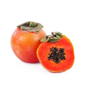 strange ibrid fruit cachi-papaya