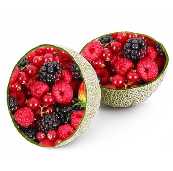 strange ibrid fruit melon-berries