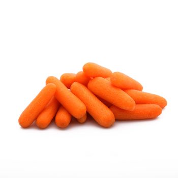 fresh carrots on white background
