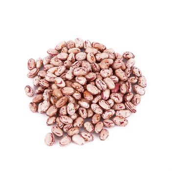 dry beans on white background