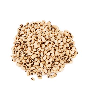dry beans on white background
