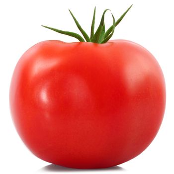 fresh tomato on white background