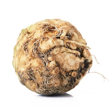 fresh Celery Turnip on white background