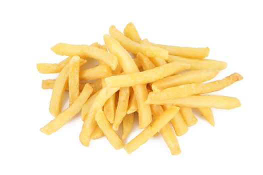 French Fries on white background