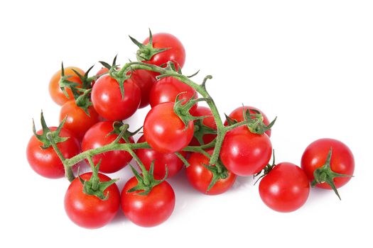 fresh tomatoes on white background