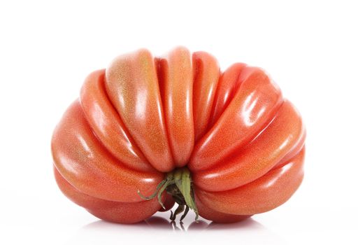 fresh tomato on white background