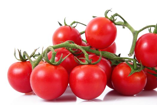 fresh tomatoes on white background