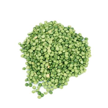 dry peas on white background