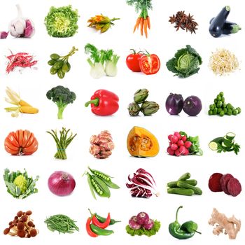 a background of fresh vegetables