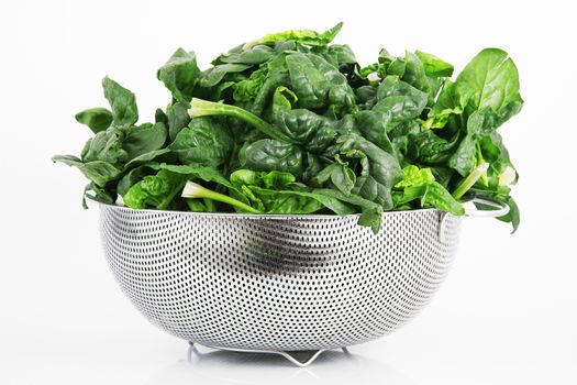 a fresh spinach on white background