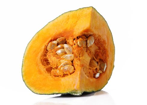 a fresh pumpkin on white background