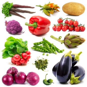 a background of fresh vegetables