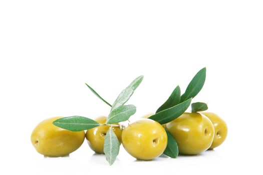 isolated olives on white background