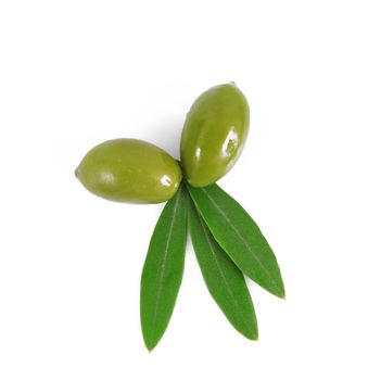 isolated olives on white background