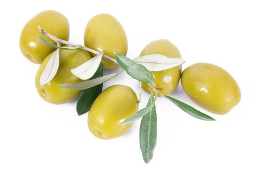 isolated olives on white background