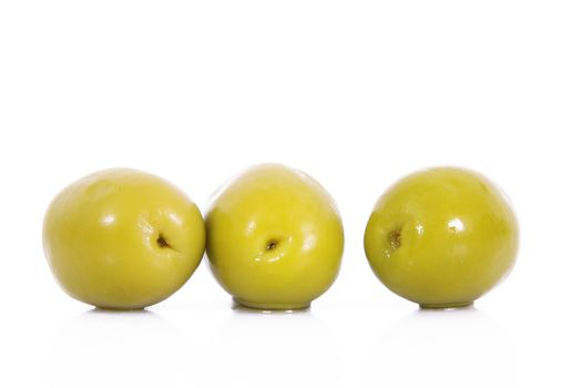 isolated olives on white background