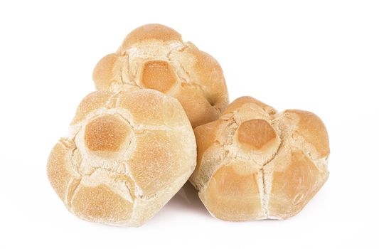 fresh bread on white background
