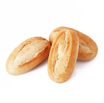 fresh bread on white background