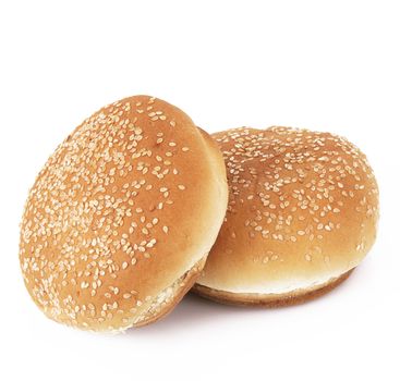 fresh bread on white background
