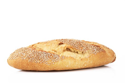 fresh bread on white background