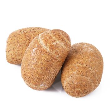 fresh bread on white background