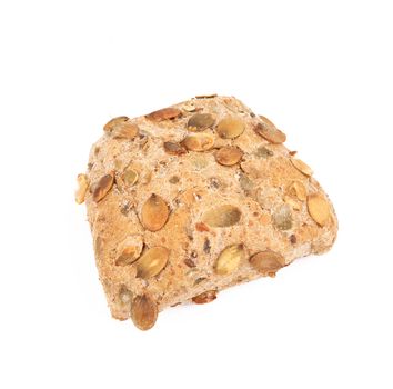 fresh bread on white background
