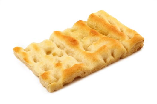 fresh flatbread on white background