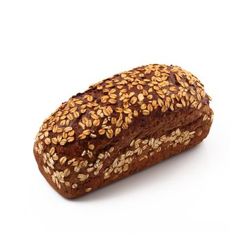 fresh bread on white background