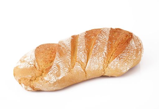 fresh bread on white background
