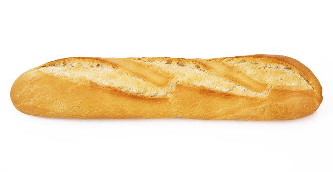 otiginal french baguette on white background