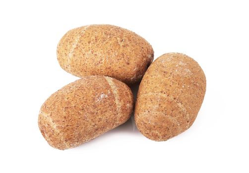 fresh bread on white background