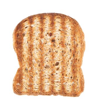 isolated white bread slice on white background