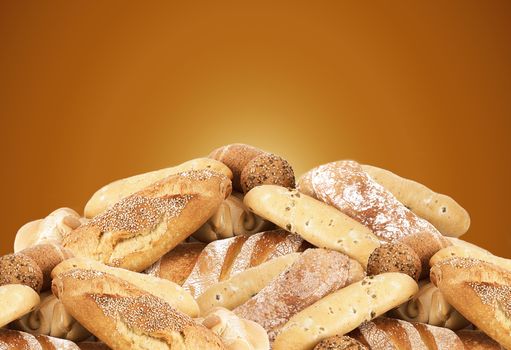 great fresh italian bread background