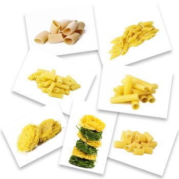 collage of original italian pasta