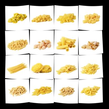 collage of original italian pasta