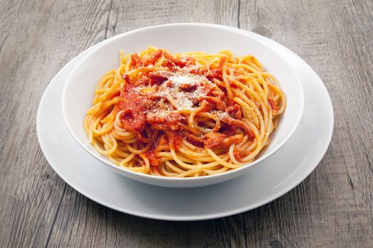 original italian pasta all'amatriciana