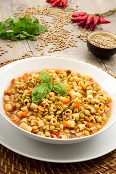 original pasta and lentil soup