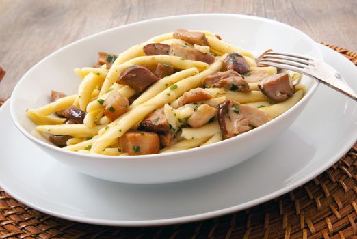 original italian pasta with mushroom