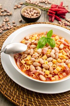 original italian pasta with beans