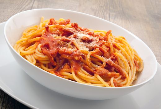 original italian pasta all'amatriciana